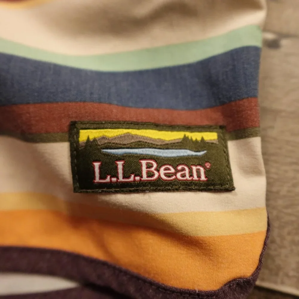 L.L.Bean All-Adventure‎ Swim Shorts Men’s Medium Multicolor Stripe 7” Inseam